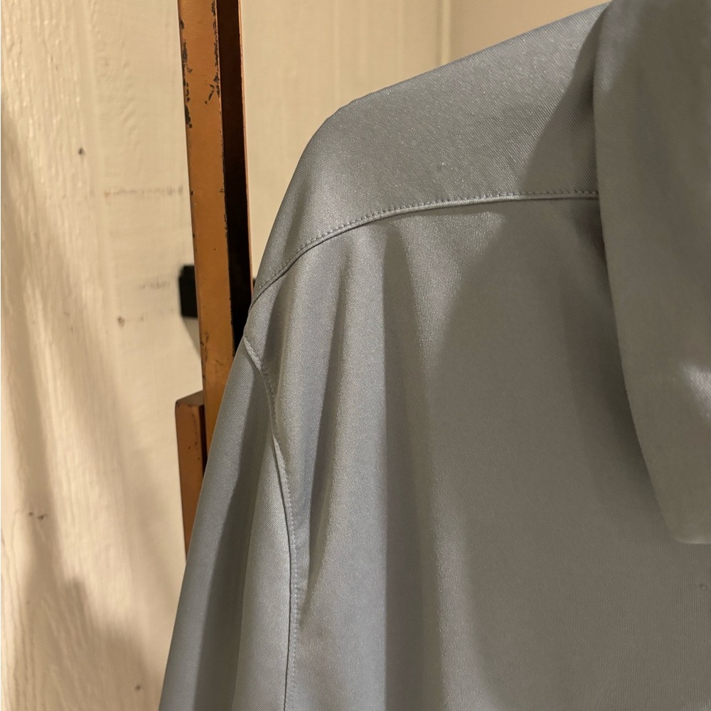 Nike grey Dri-Fit polo shirt size 3XLT. Short sleeve. Embroidered swoosh. - Picture 6 of 14